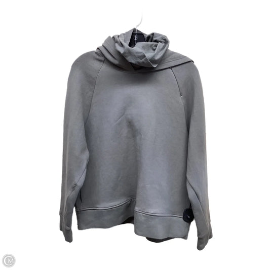 Sweatshirt Hoodie By Banana Republic In Grey, Size: L