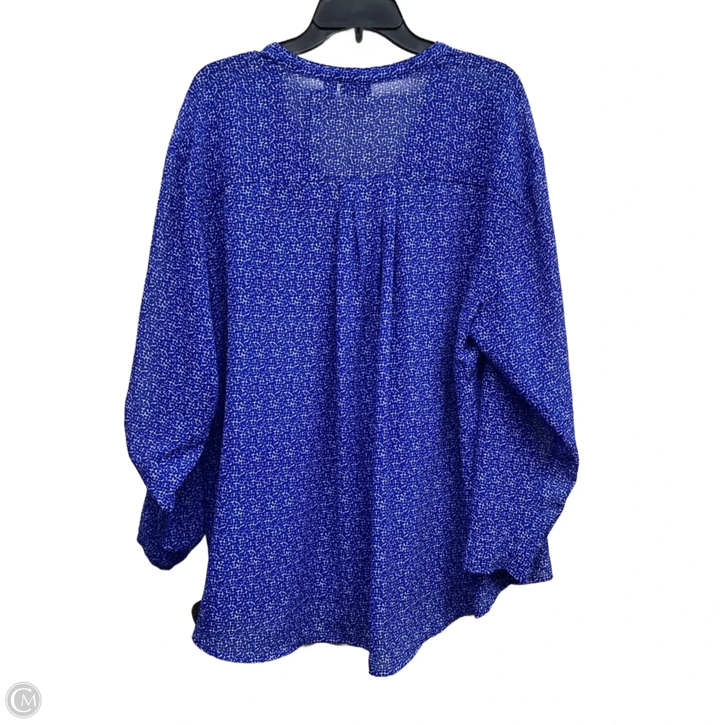 Top Long Sleeve By Ana In Blue, Size: 2x