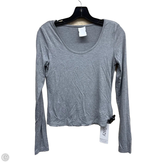 Top Long Sleeve By Clothes Mentor In Grey