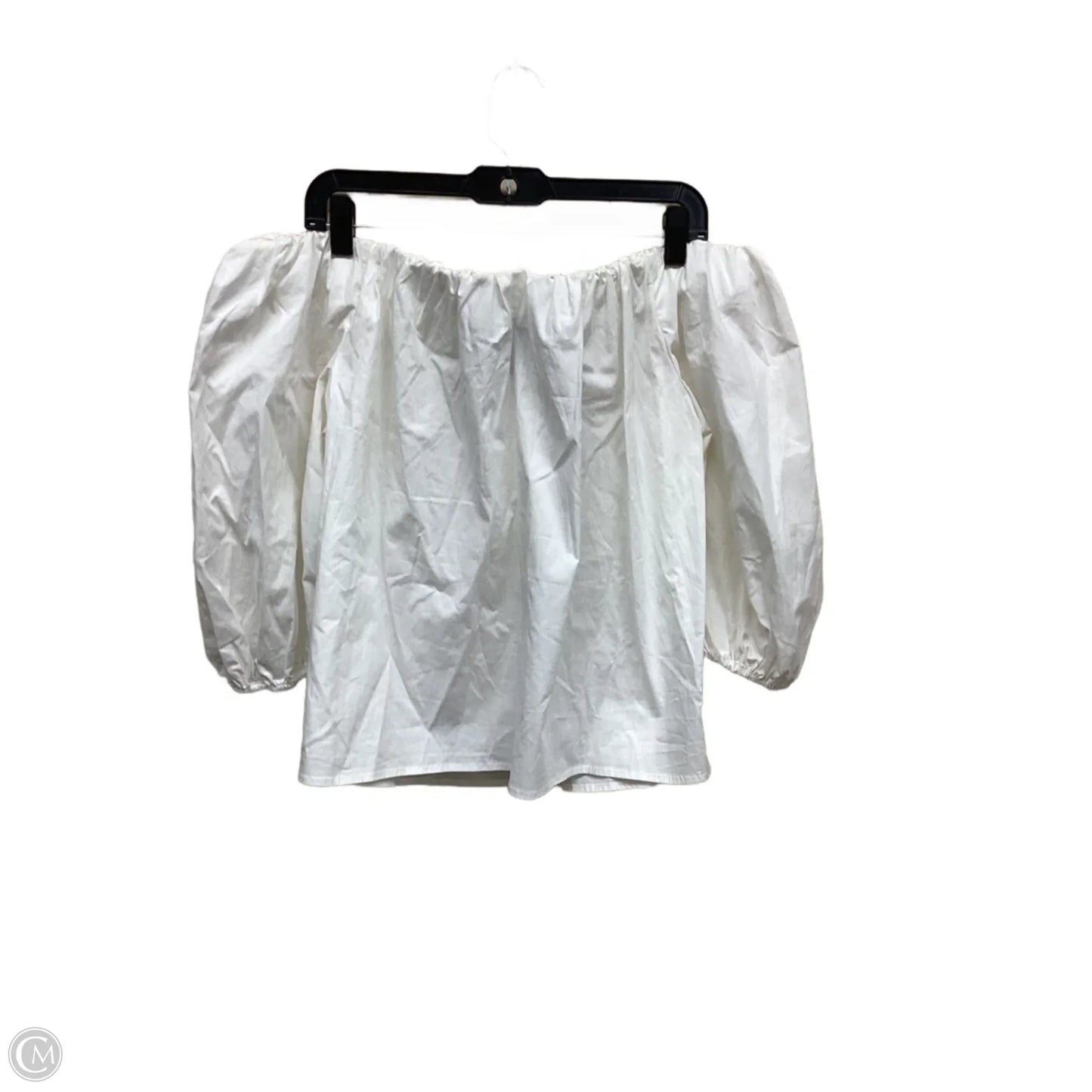 Top Long Sleeve By Scoop In White, Size: L
