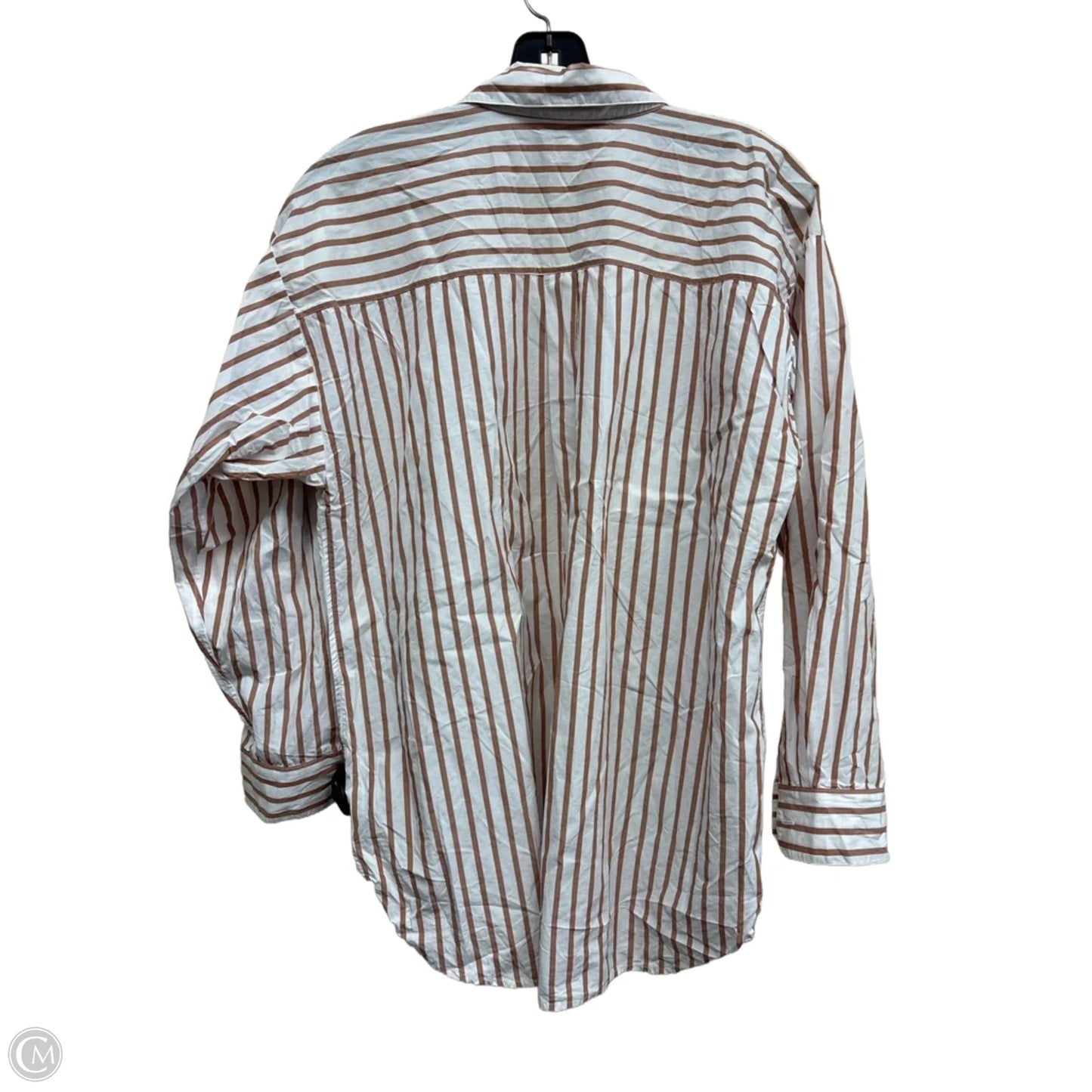 Top Long Sleeve By Loft In Striped Pattern, Size: L