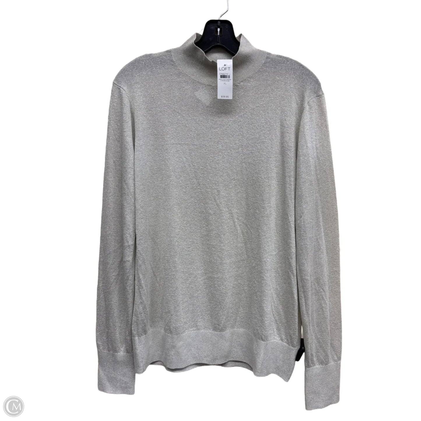 Top Long Sleeve By Loft In Silver, Size: Xl
