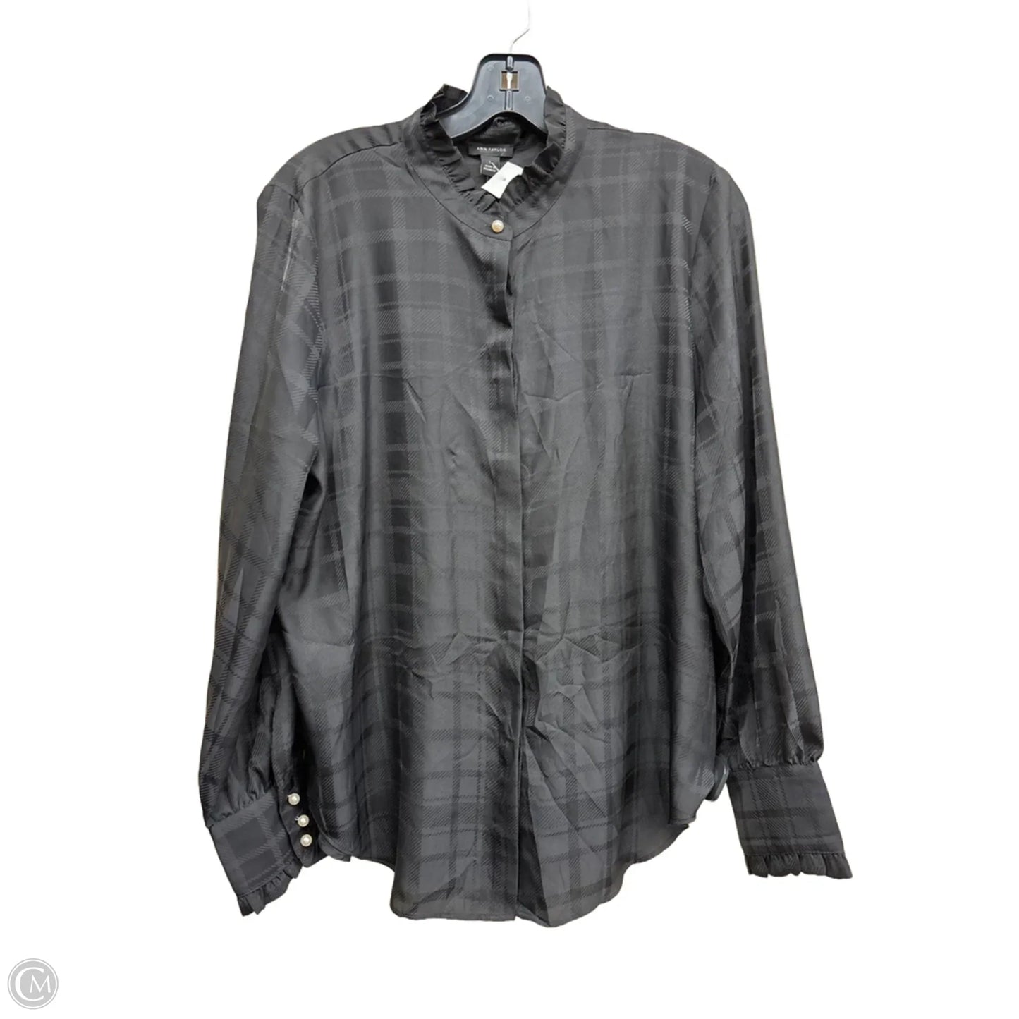Top Long Sleeve By Ann Taylor In Black, Size: L