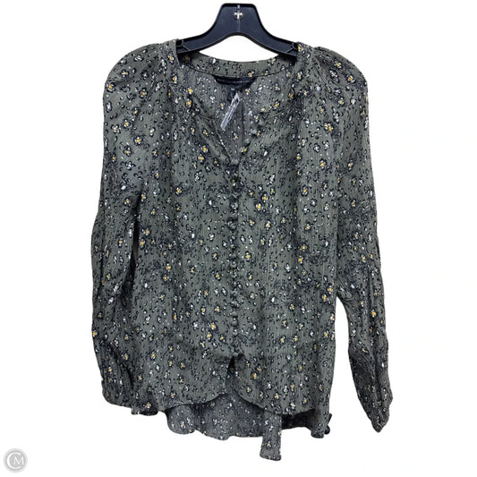 Top Long Sleeve By White House Black Market In Floral Print, Size: M