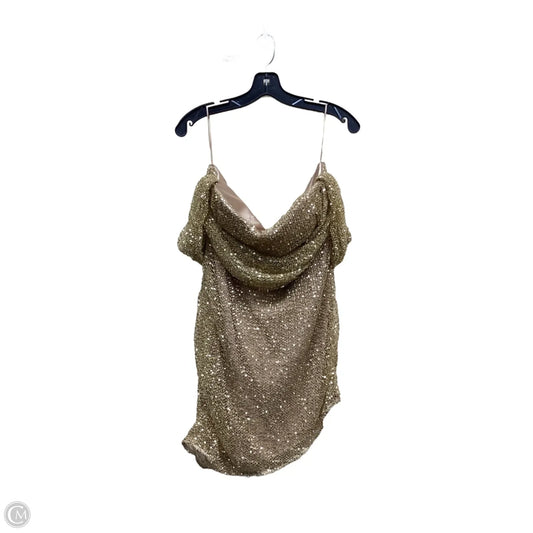 Dress Party Short By Fashion Nova In Gold, Size: 2x