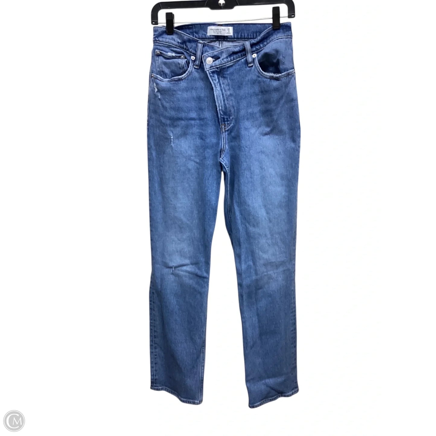 Jeans Straight By Abercrombie And Fitch In Blue Denim, Size: 4