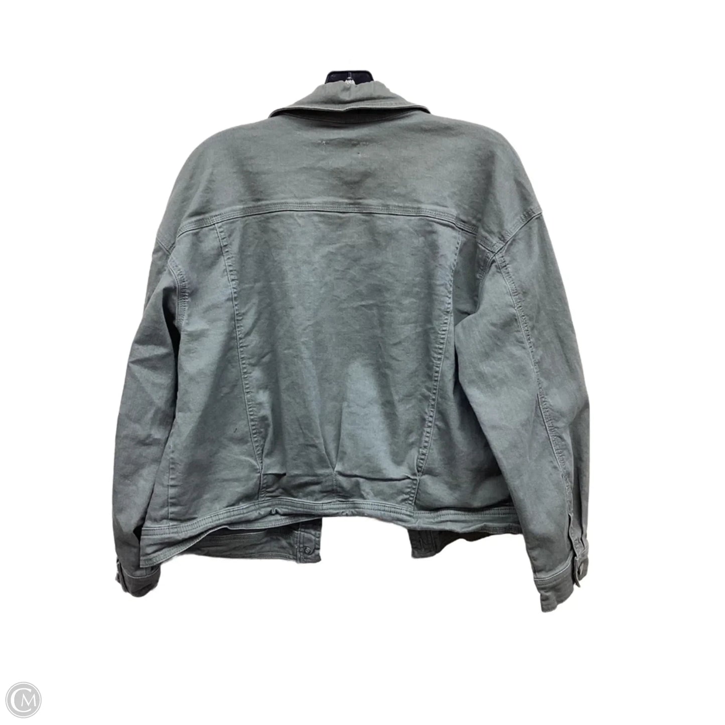 Jacket Denim By Democracy In Green Denim, Size: L