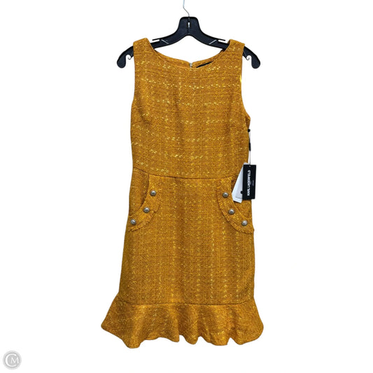 Dress Designer By Karl Lagerfeld In Yellow, Size: S