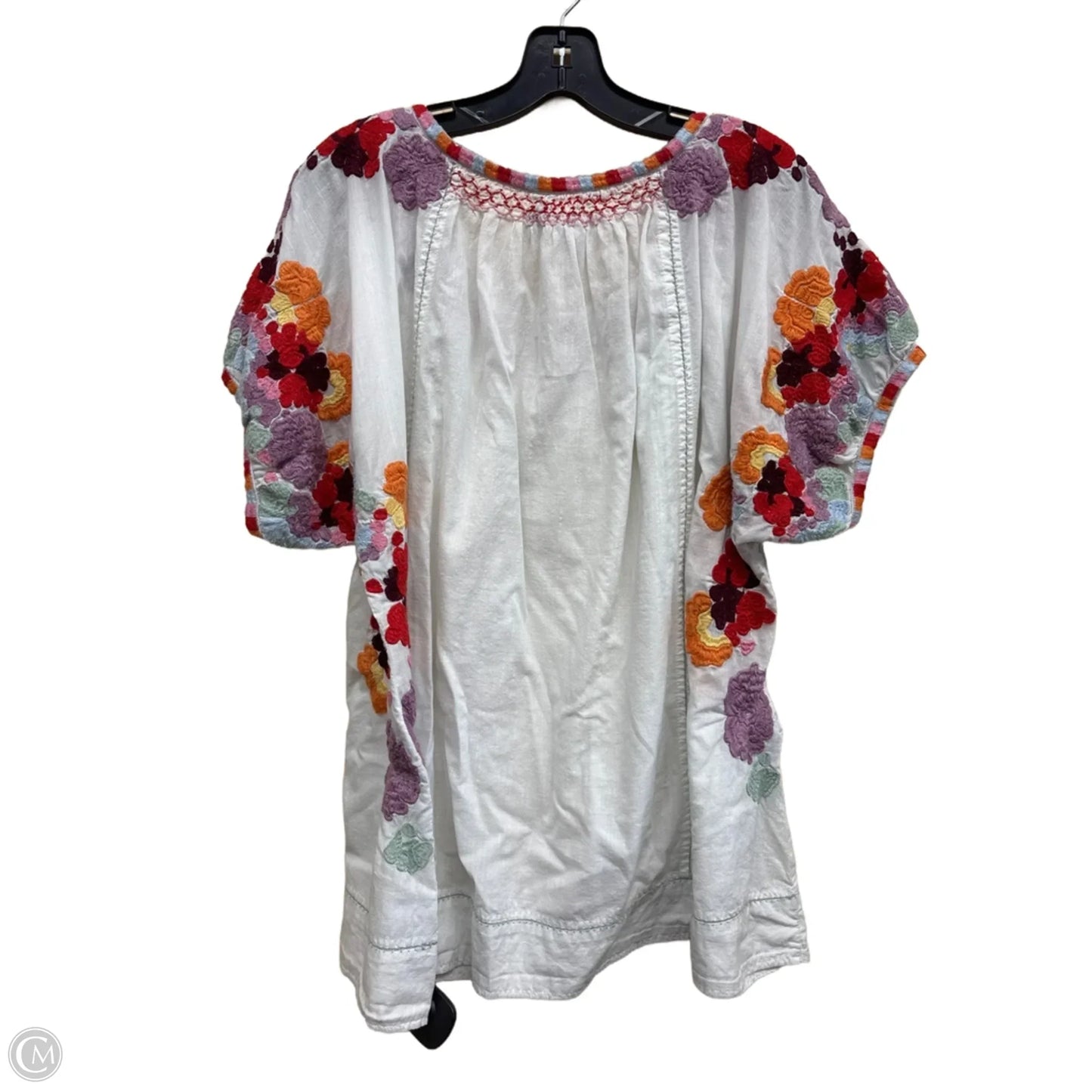 Top Short Sleeve By Anthropologie In Multi-colored, Size: M