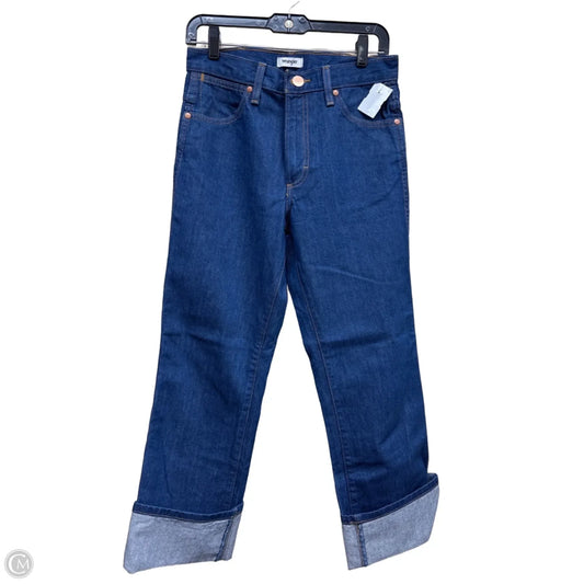 Jeans Straight By Wrangler In Blue Denim, Size: 4