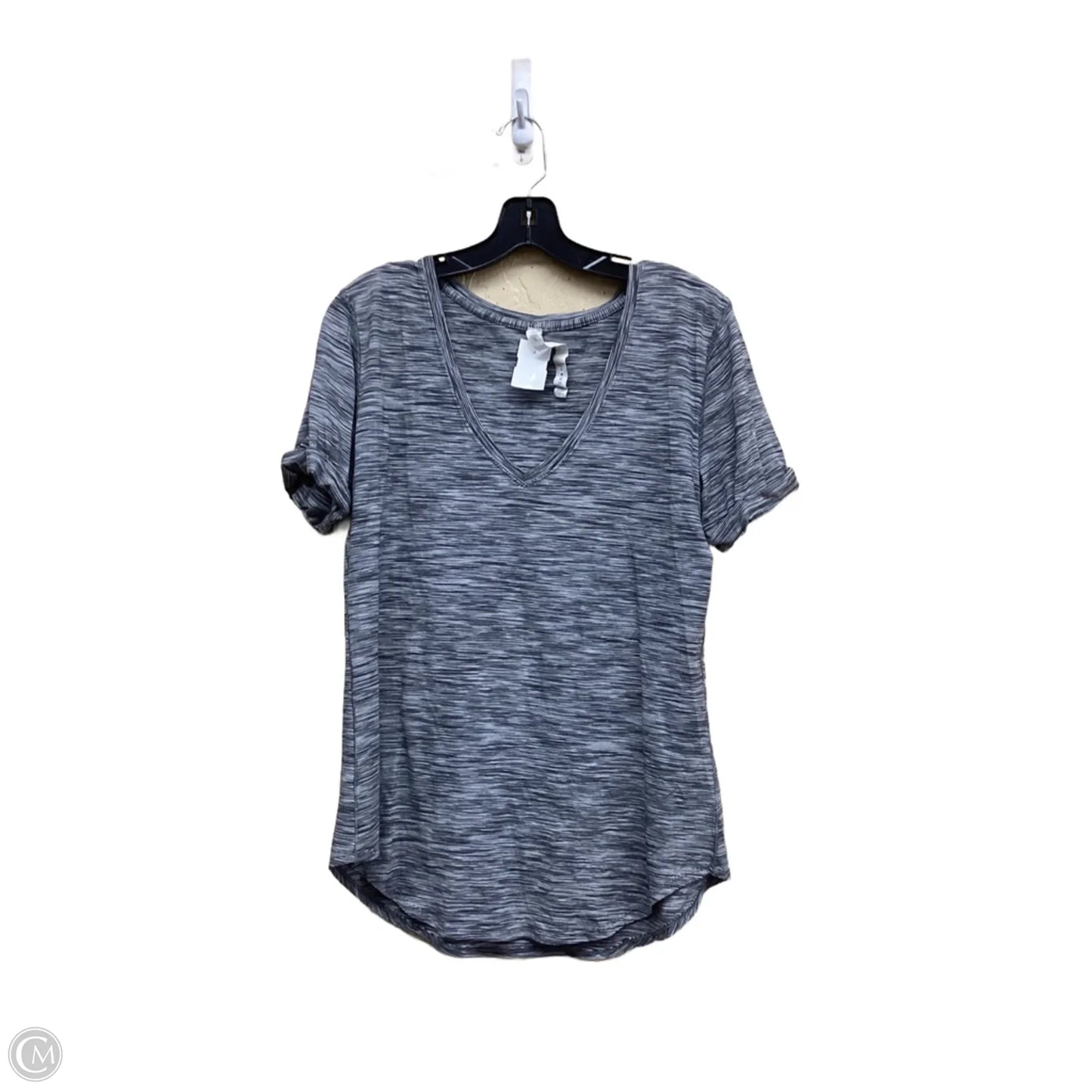 Athletic Top Short Sleeve By Lululemon In Striped Pattern, Size: 8