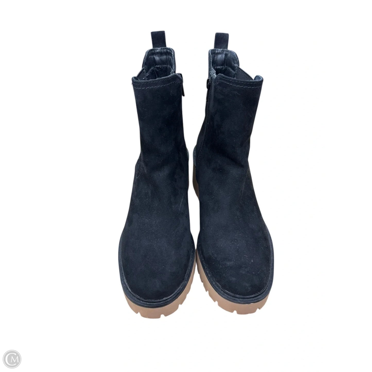 Boots Ankle Heels By Universal Thread In Black & Brown, Size: 8