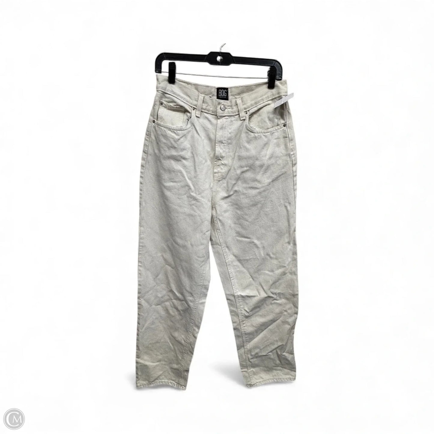 Jeans Straight By Bdg In White Denim, Size: 8