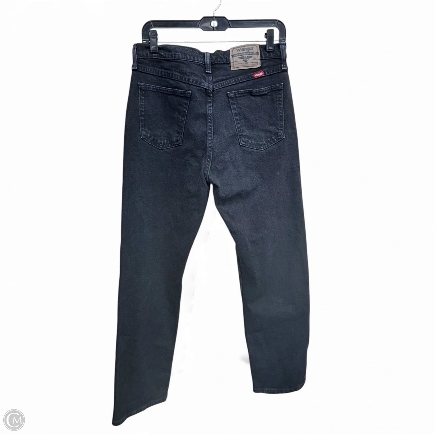 Jeans Straight By Wrangler In Black Denim, Size: 10