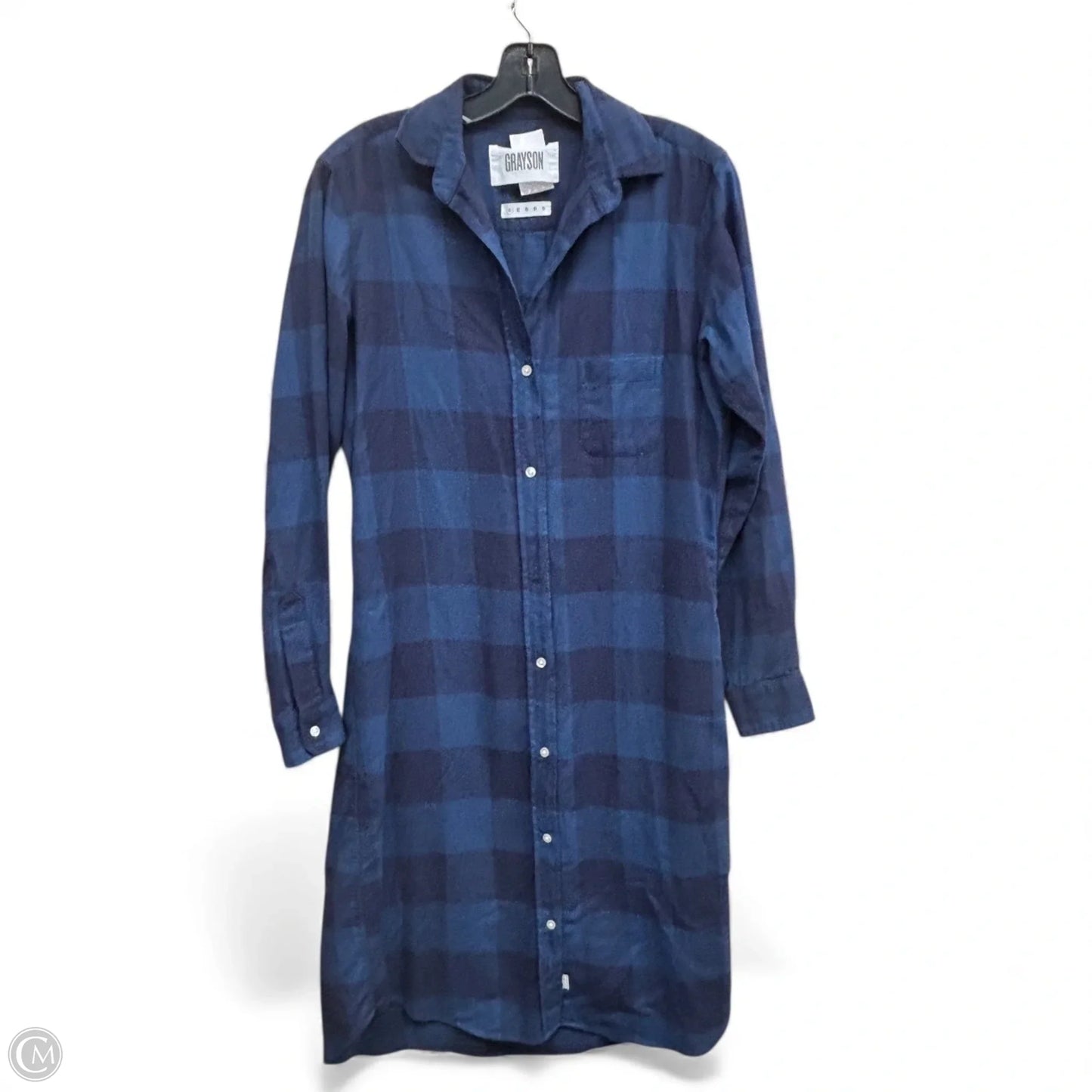 Dress Casual Midi By Grayson In Plaid Pattern, Size: S