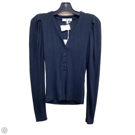 Top Long Sleeve By Frame In Black, Size: Xs