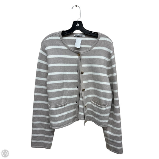 Sweater Cardigan By Abercrombie And Fitch In Striped Pattern, Size: Xl