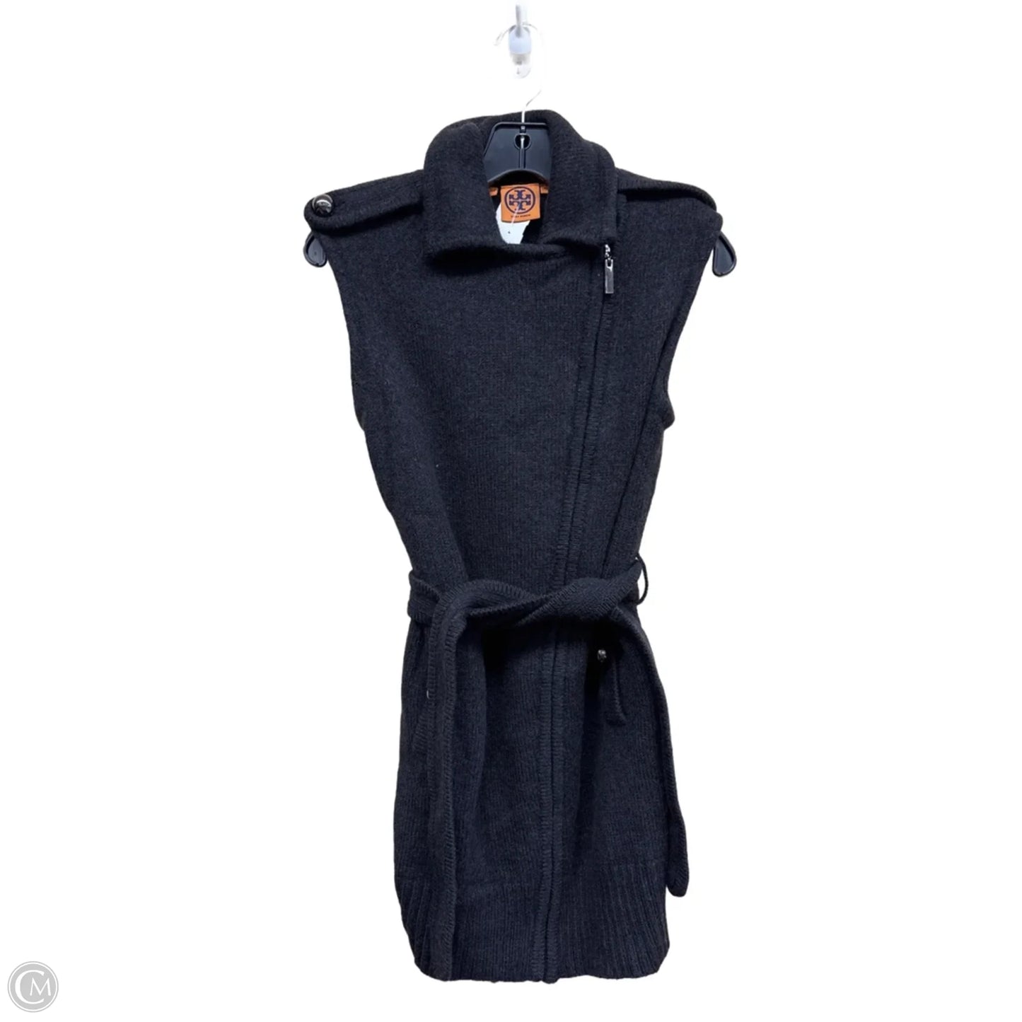 Vest Designer By Tory Burch In Grey, Size: Xs