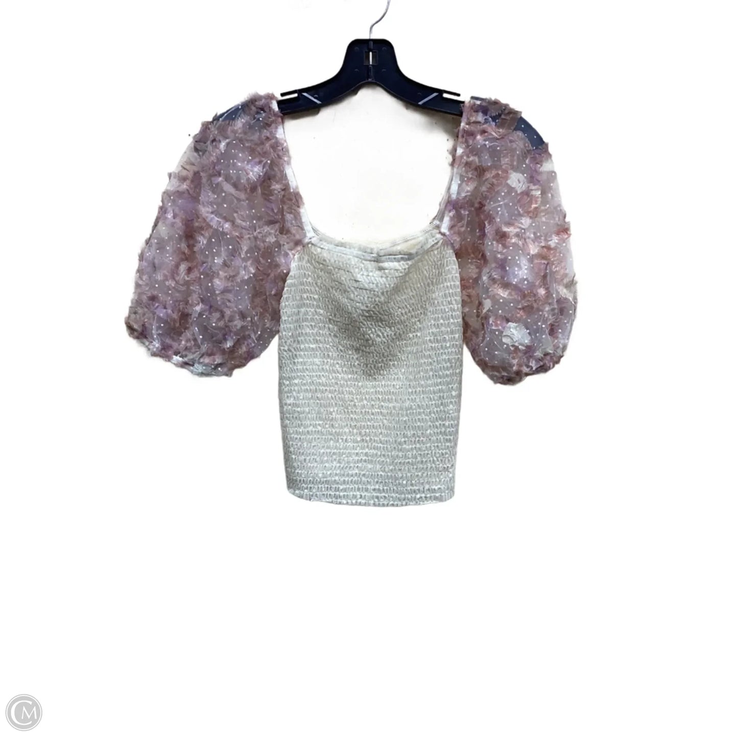 Top Short Sleeve By Free People In Cream, Size: S