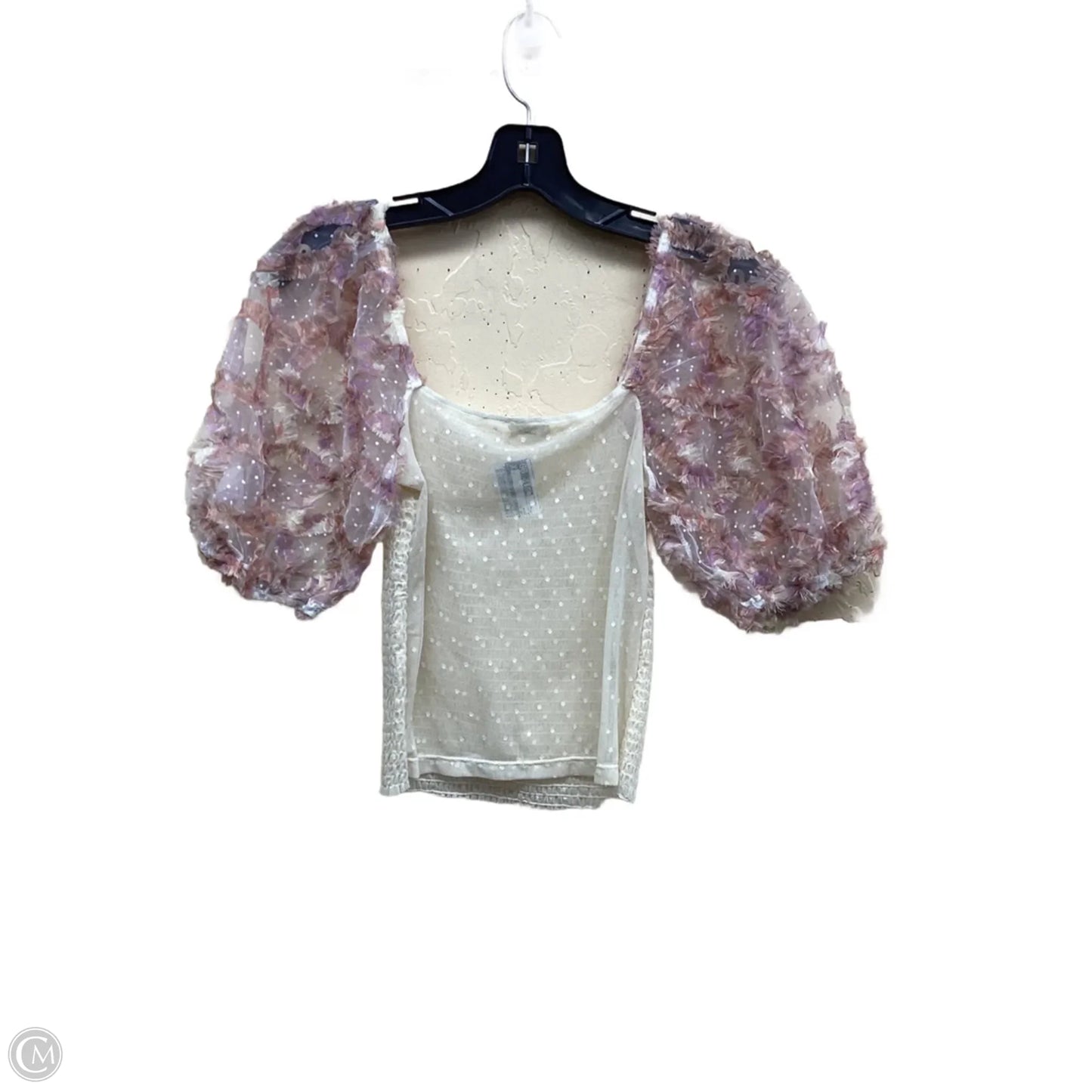 Top Short Sleeve By Free People In Cream, Size: S