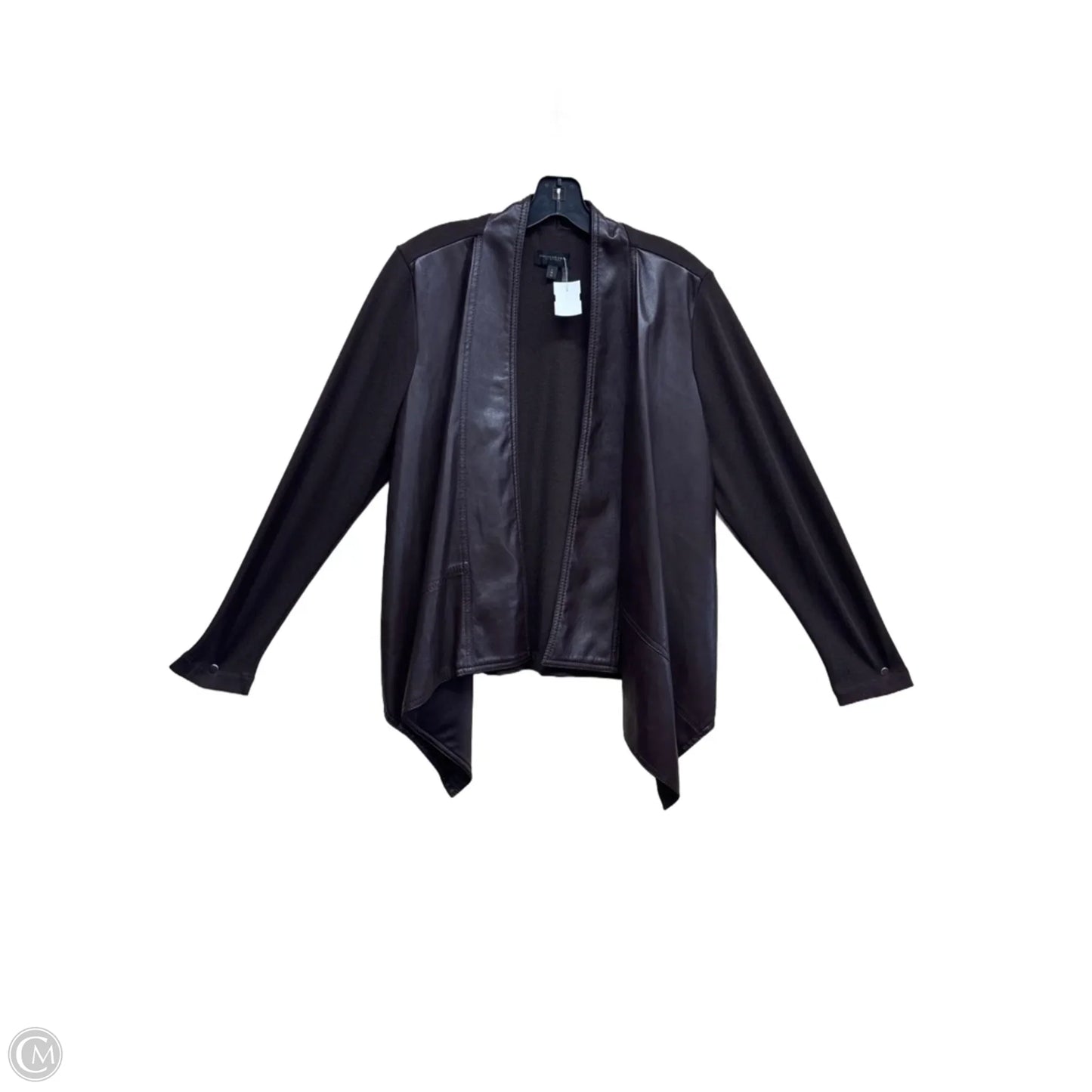 Sweater Cardigan By Donna Karan In Brown, Size: L