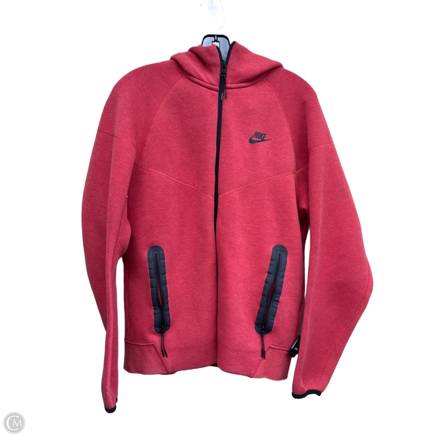 Athletic Jacket By Nike In Red, Size: M