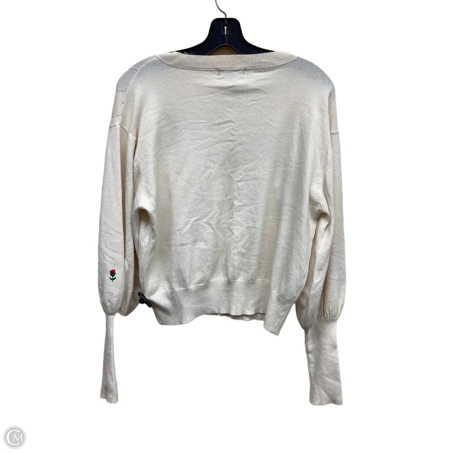 Top Long Sleeve By Lea & Viola In Cream, Size: S