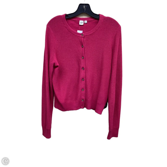 Sweater Cardigan By Gap In Pink, Size: S