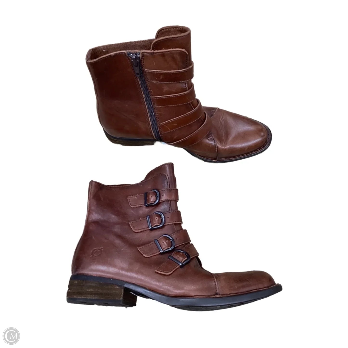 Boots Ankle Heels By Born In Brown, Size: 7.5