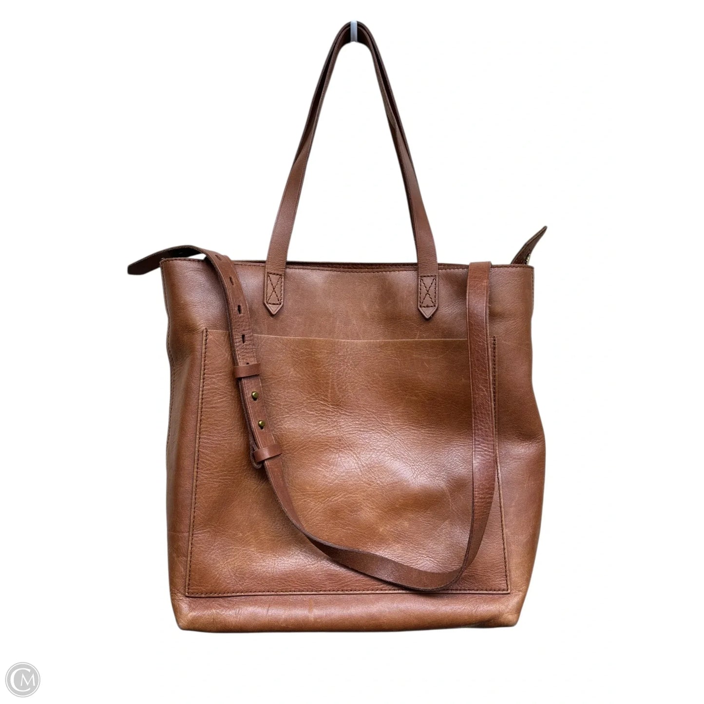 Handbag Leather By Madewell, Size: Medium