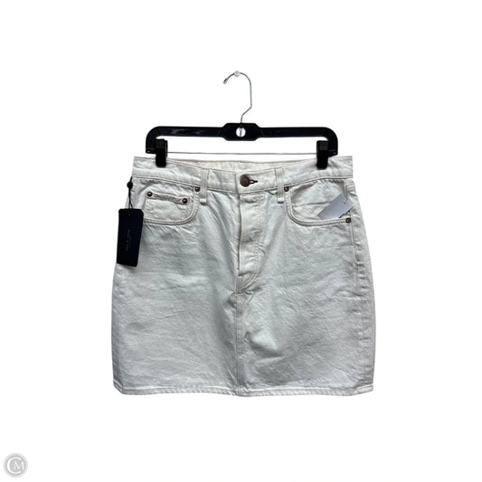 Skirt Mini & Short By Rag And Bone In White Denim, Size: 12