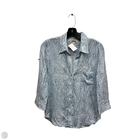 Top Long Sleeve By L Agence In Blue, Size: S