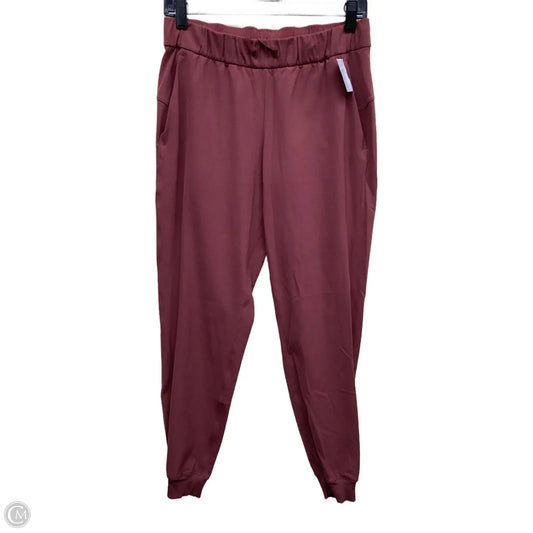 Athletic Pants By Lululemon In Maroon, Size: 6