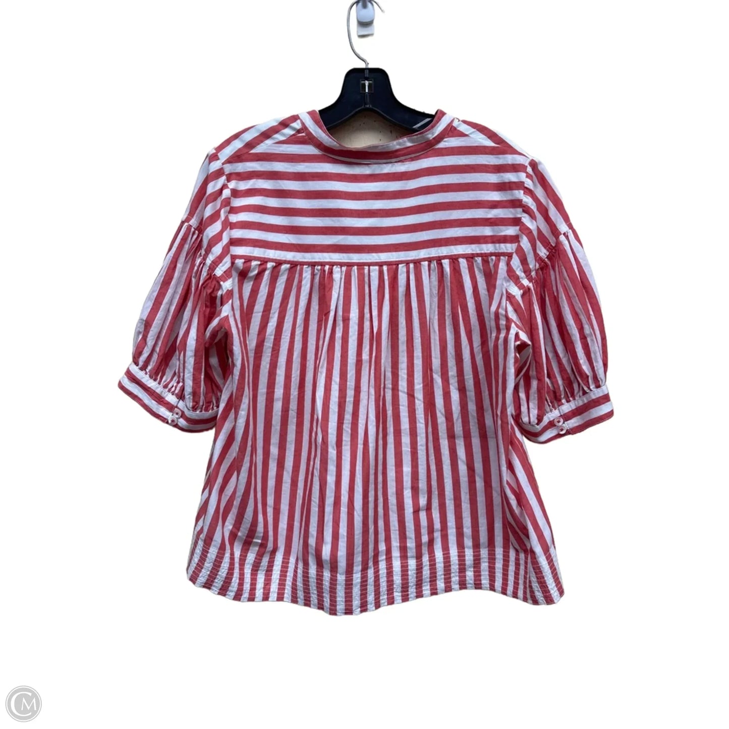 Top Short Sleeve By Anthropologie In Striped Pattern, Size: L