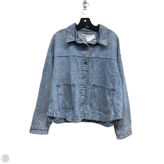 Jacket Denim By Zara In Blue Denim, Size: Xl