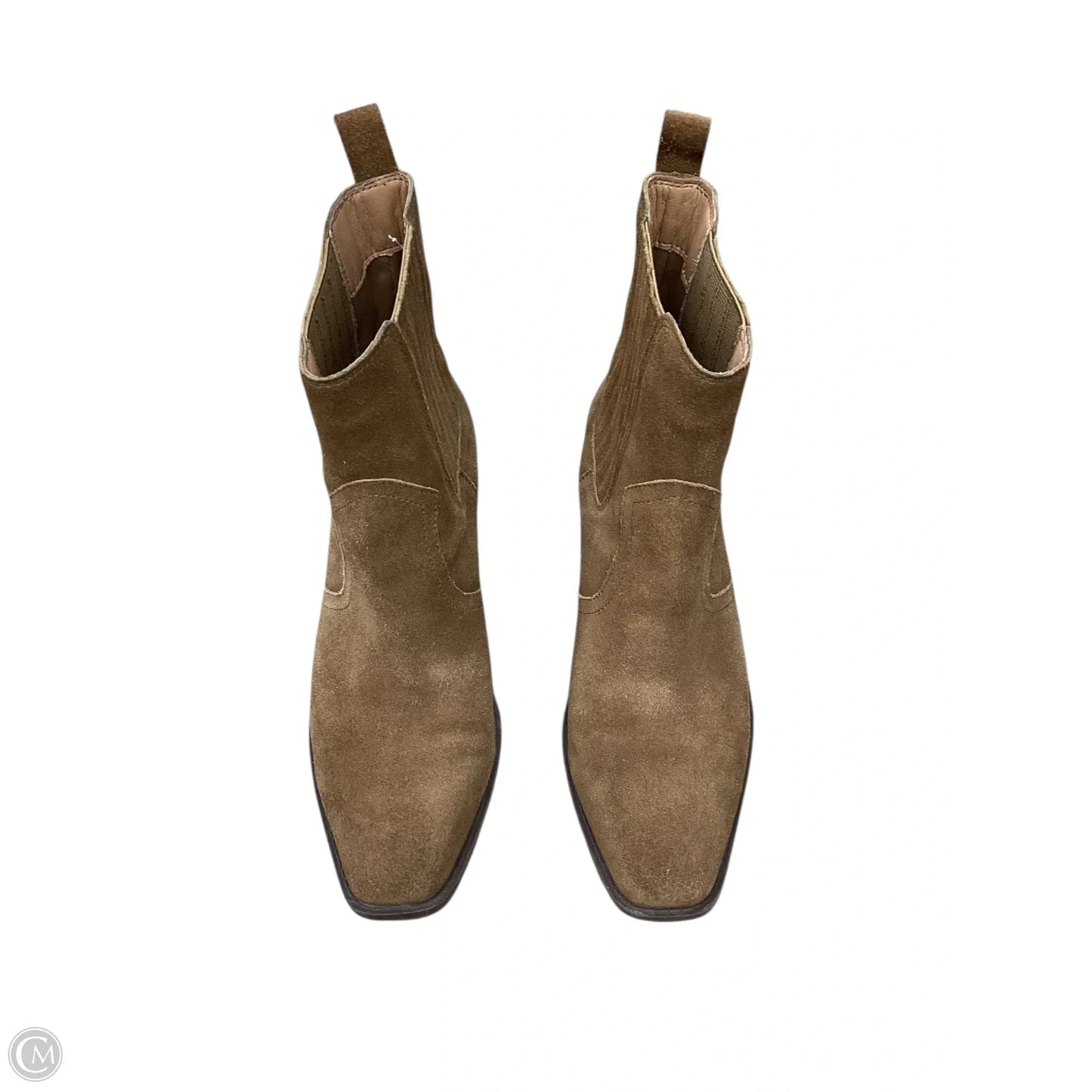 Boots Ankle Heels By Crown Vintage In Brown, Size: 6.5