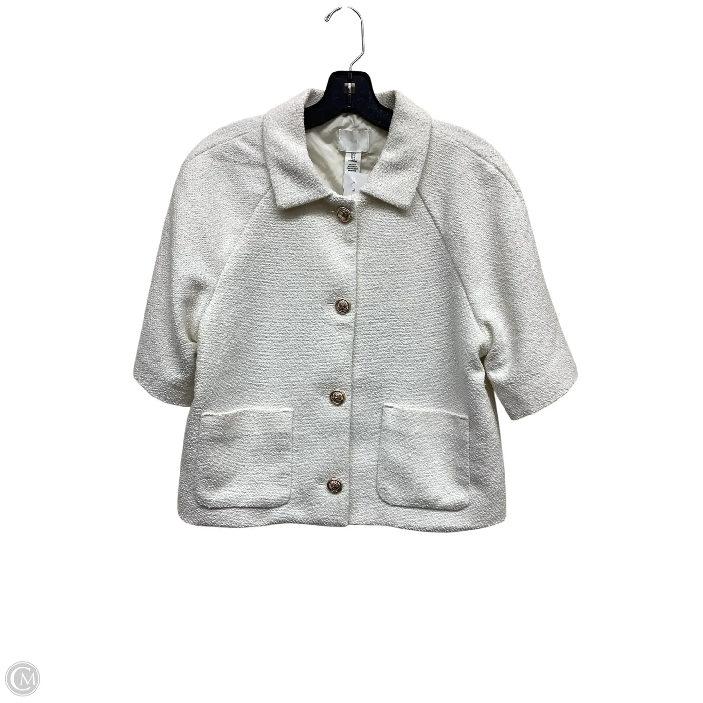 Top Short Sleeve By H&m In White, Size: M