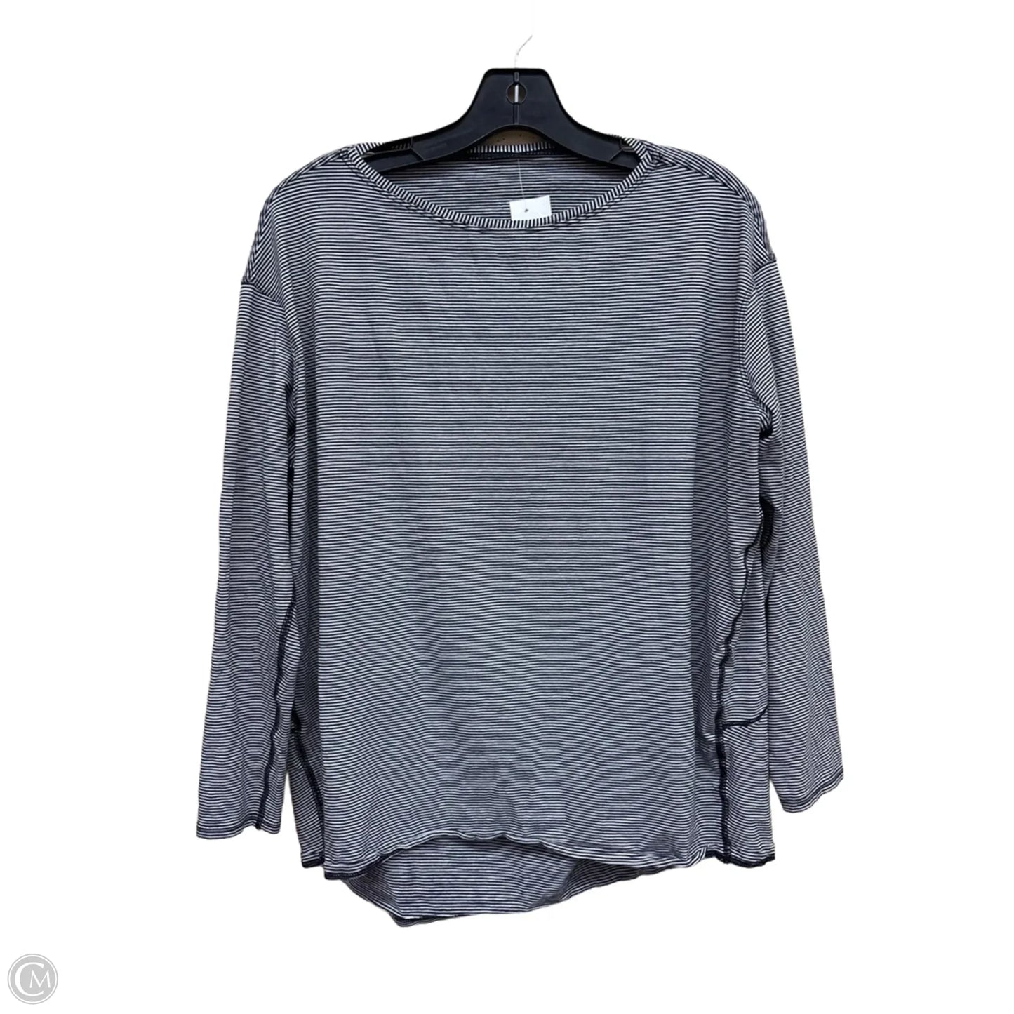 Athletic Top Long Sleeve Crewneck By Lululemon In Striped Pattern