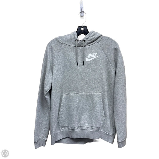 Sweatshirt Hoodie By Nike In Grey, Size: S