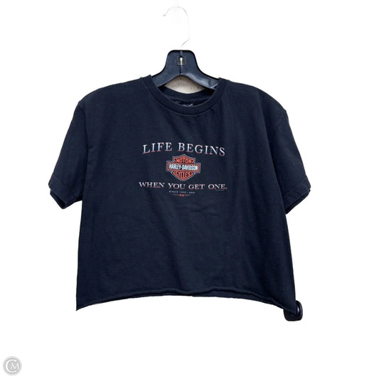 Top Short Sleeve By Harley Davidson In Black, Size: M