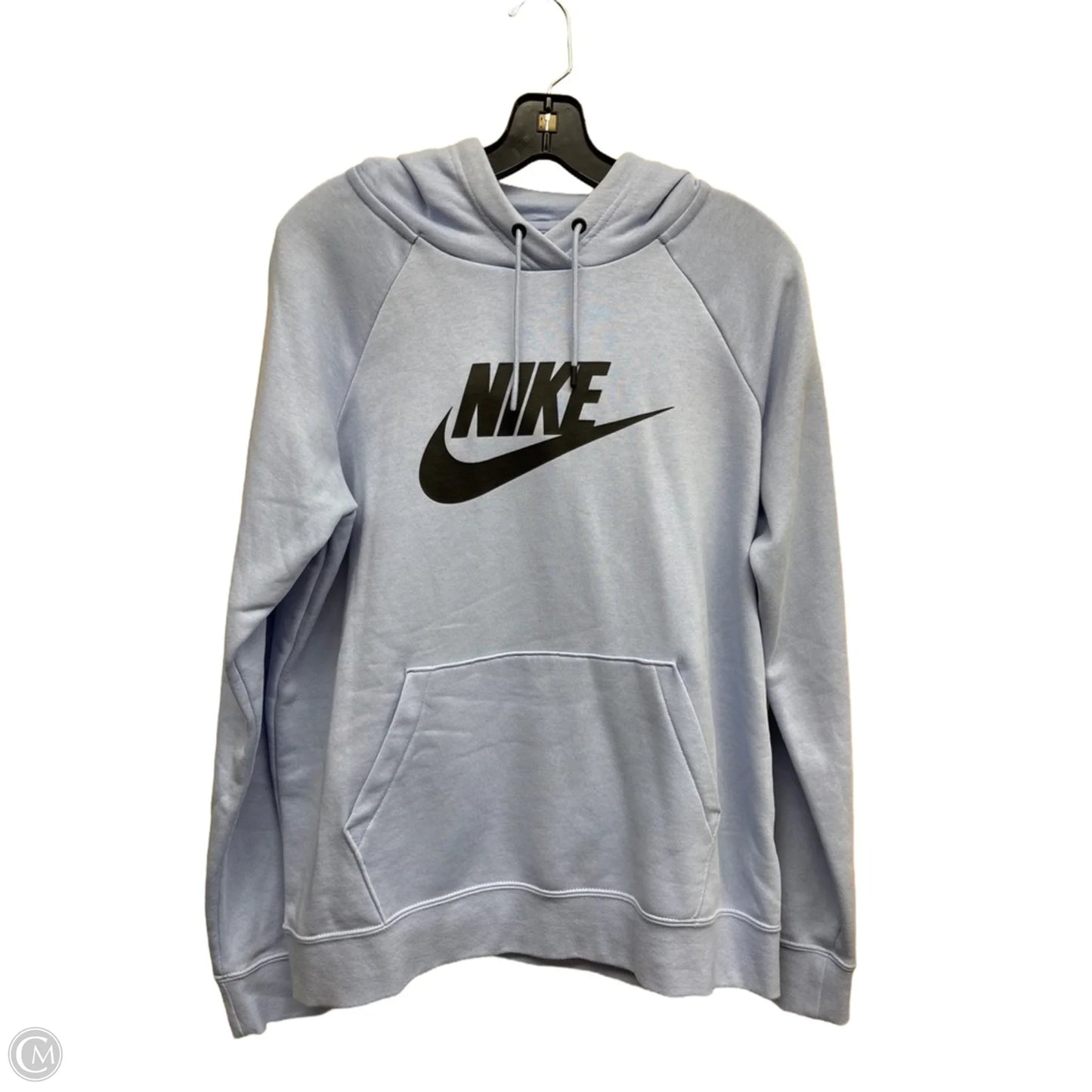 Sweatshirt Hoodie By Nike In Blue, Size: L