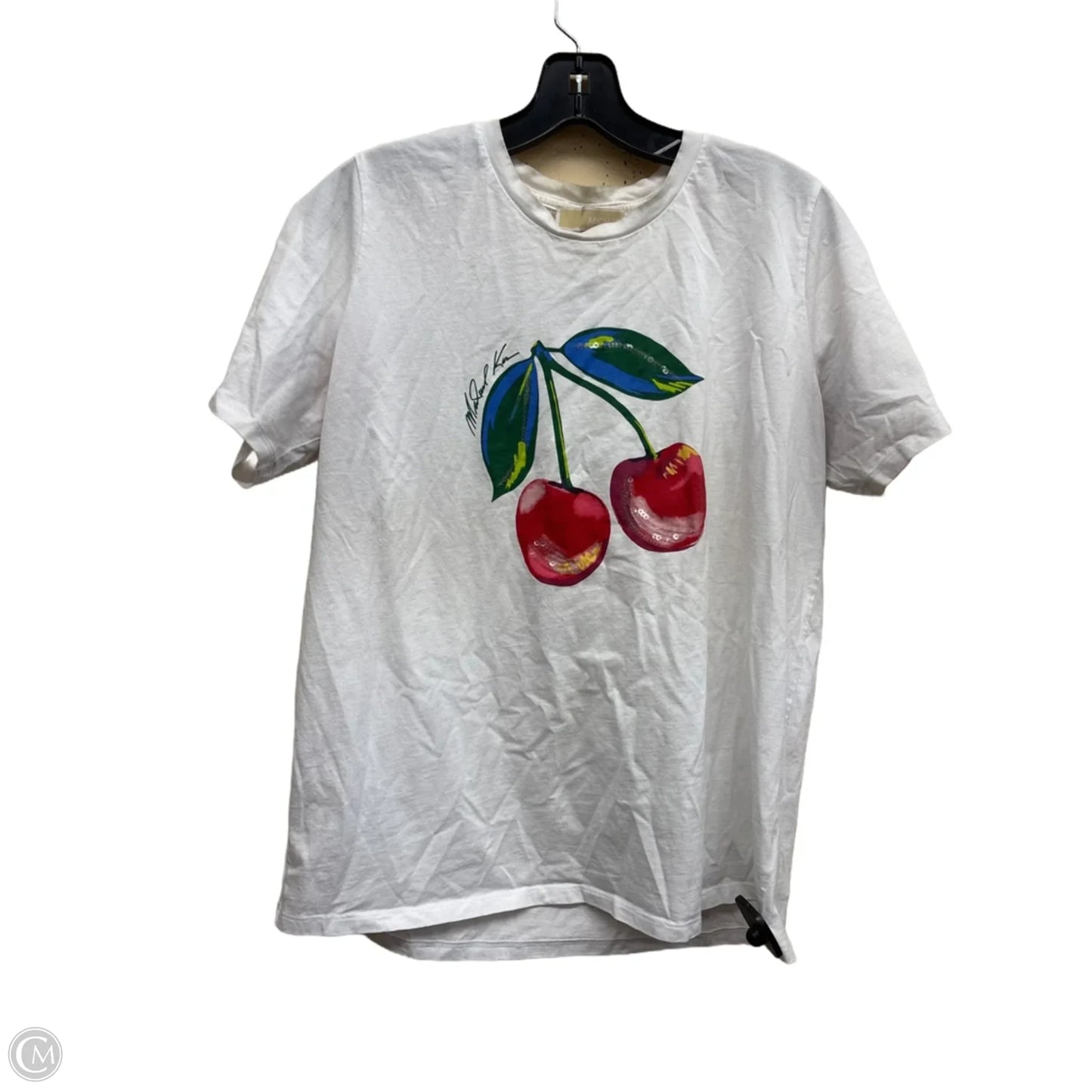 Top Short Sleeve By Michael By Michael Kors In White, Size: L