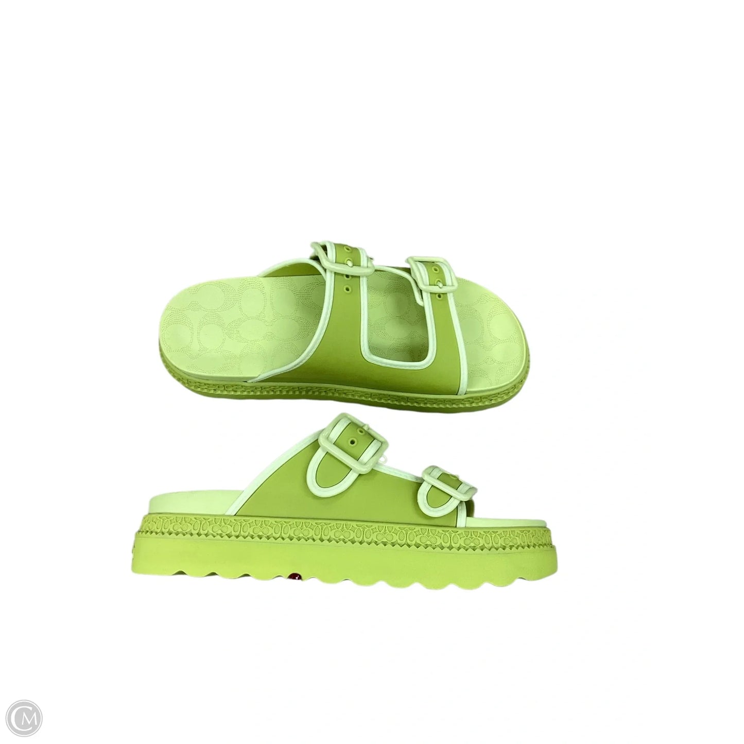 Shoes Designer By Coach In Yellow, Size: 10