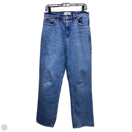 Jeans Straight By Abercrombie And Fitch In Blue Denim, Size: 4