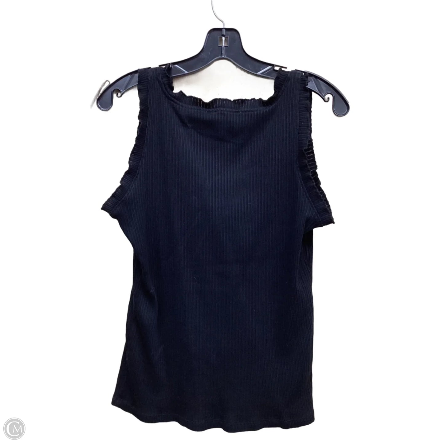 Top Sleeveless By Loft In Black, Size: L
