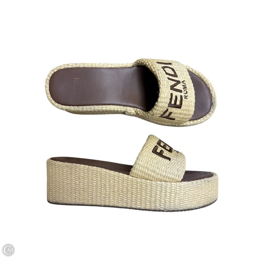 Shoes Luxury Designer By Fendi In Tan