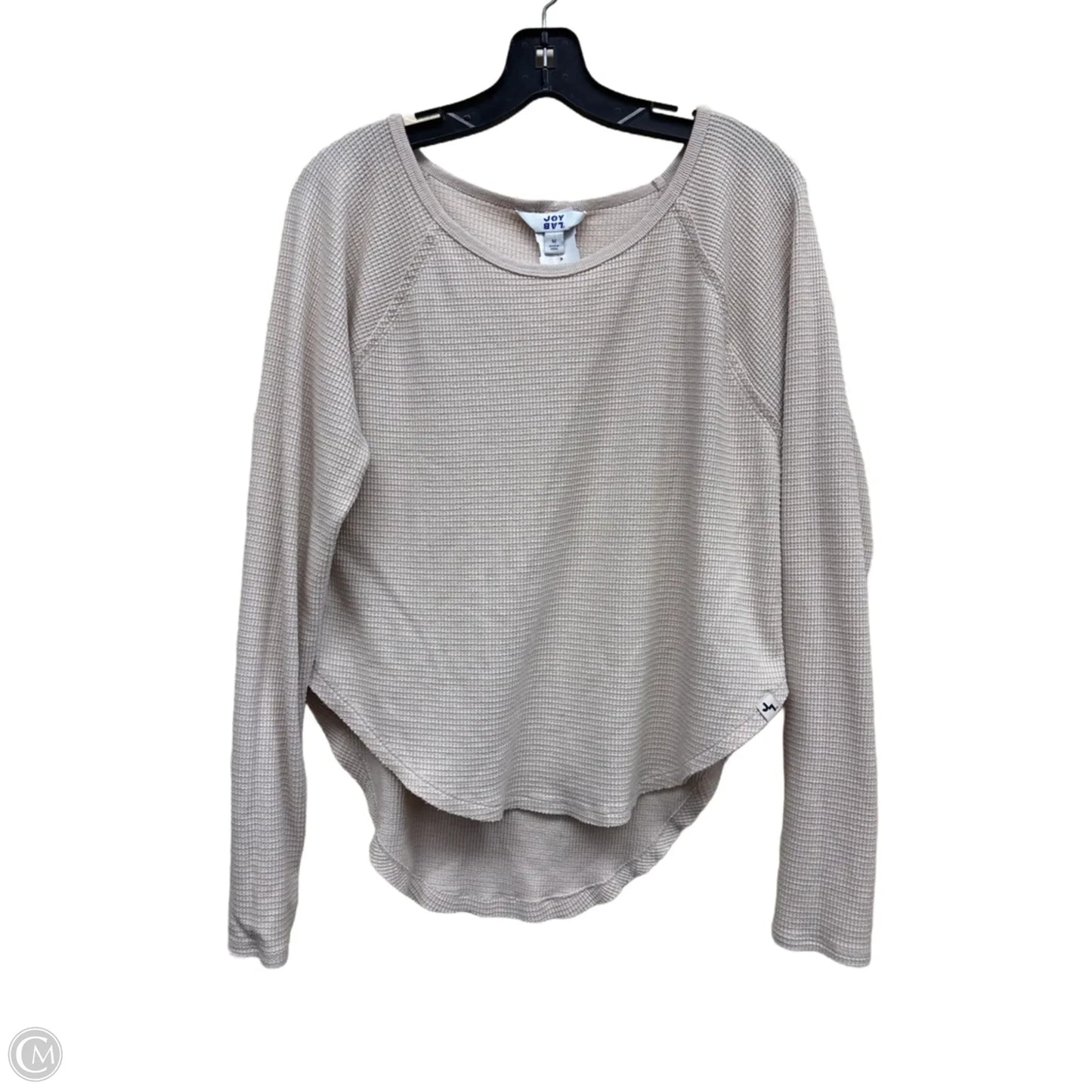 Top Long Sleeve By Joy Lab In Tan, Size: M