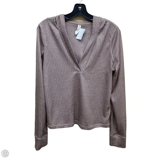 Top Long Sleeve By Daily Practice By Anthropologie In Pink, Size: M