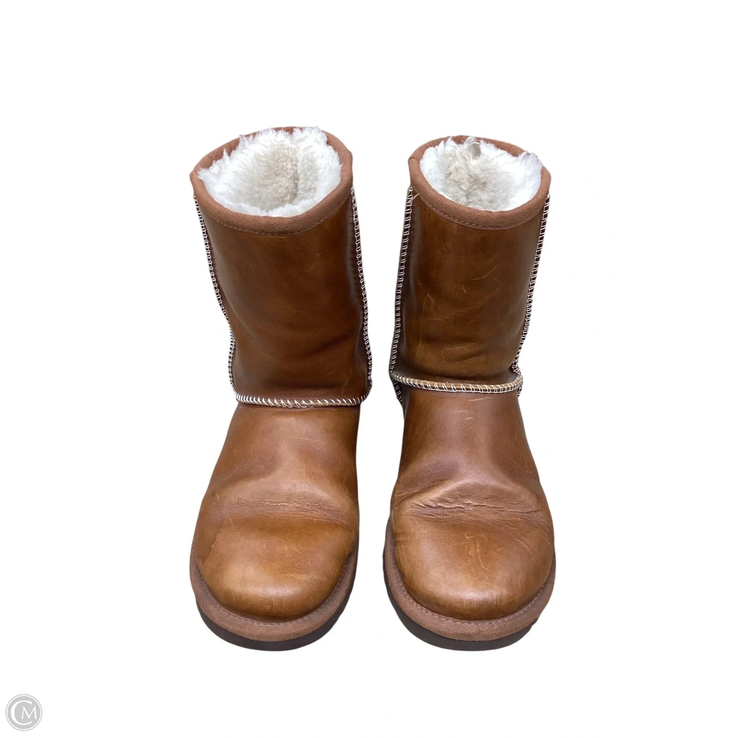 Boots Designer By Ugg In Brown, Size: 7