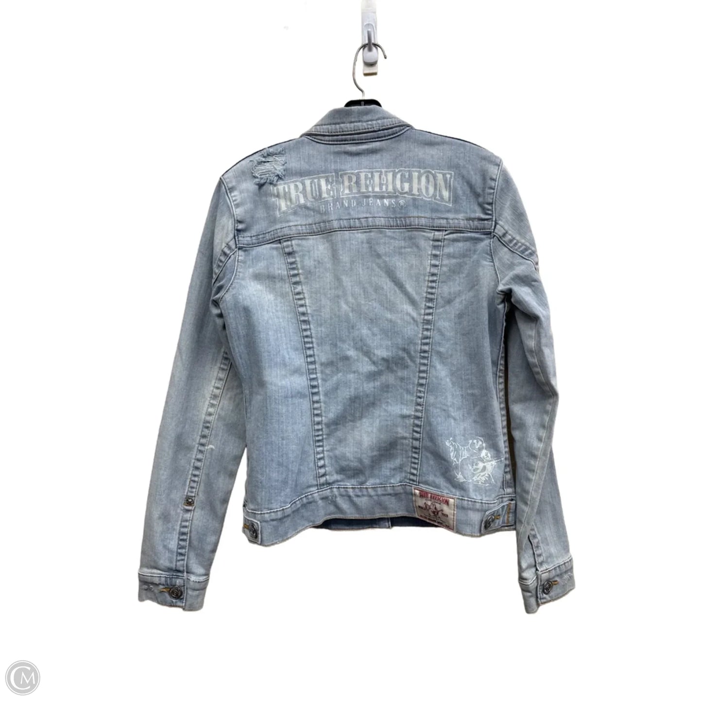 Jacket Denim By True Religion In Blue Denim, Size: L